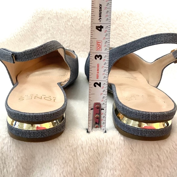 Denim Blue Jones New York Quaden Pointed Low Heel Pointed Toe Slingback Sz 9W - Picture 11 of 14